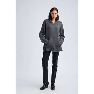SPRWMN Charcoal Heavy Cashmere Oversized Hoodie Dark Gray Size Medium Neutral